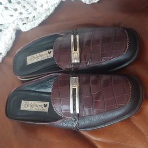 Brighton Jodi leather mules wm. sz.8M made in Italy